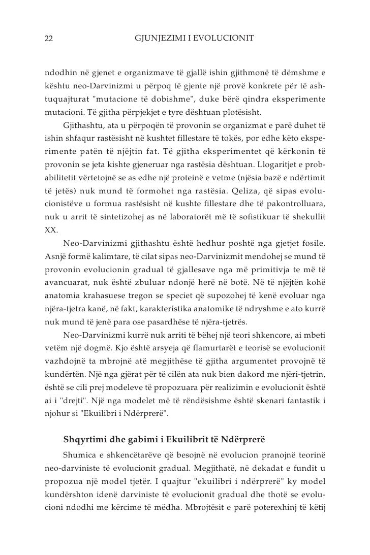 gjunjezimi i evolucionit
